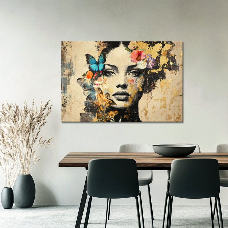 Frauen-Blumen-Stil
