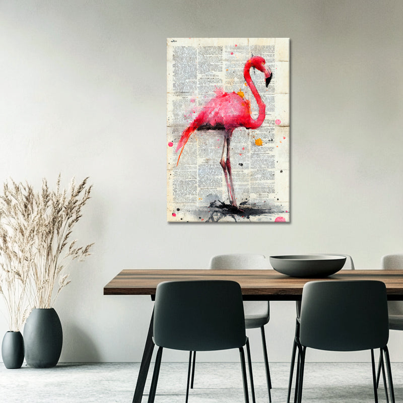 Flamingo-Zeitungskunst