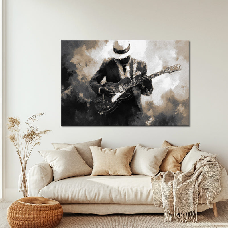 Gitarre spielendes Kunstwerk