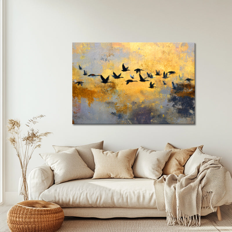 Vögel fliegend abstrakt
