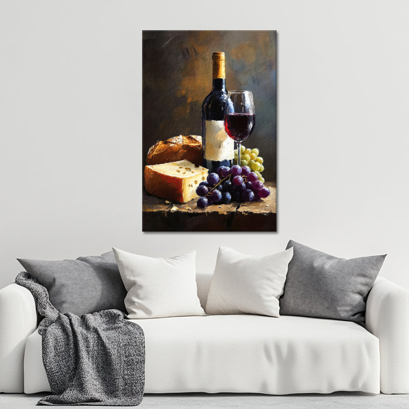 Gemälde Wein & Früchte III