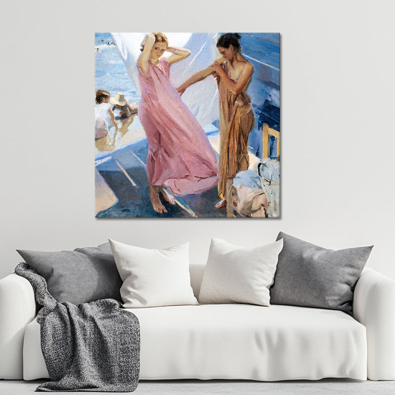 Nach dem Baden - Joaquín Sorolla