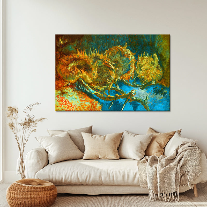 Stillleben mit vier Sonnenblumen – Van Gogh