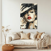 Frau mit Hut – Collage-Kunst