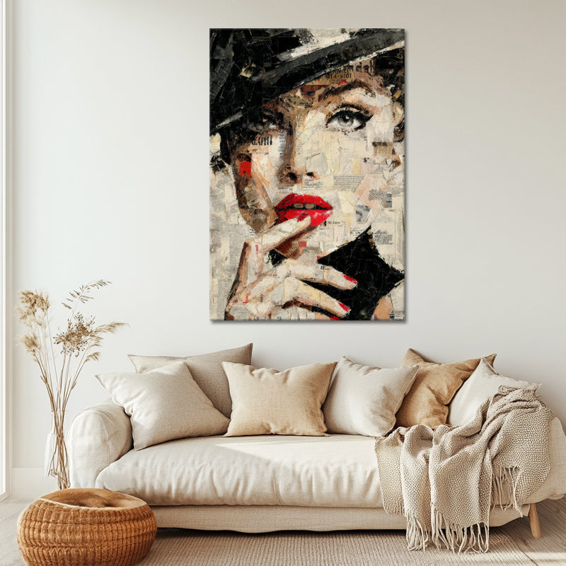 Collage-Kunst Frau