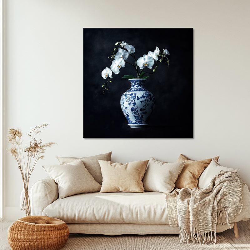 Orchidee in Delfter Blauw vaas