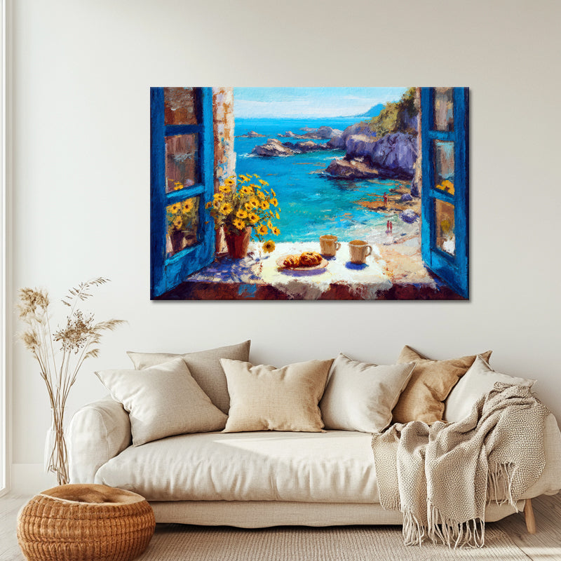 Beruhigendes Interieur am Meer