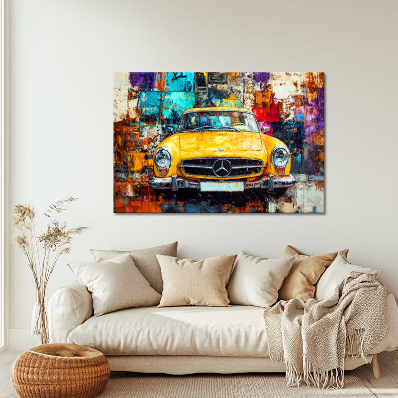 Gelber Vintage-Mercedes