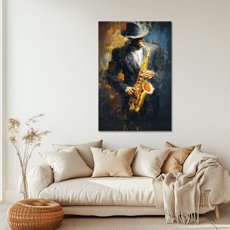 Mann mit Saxophon