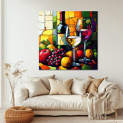 Wein im kubistischen Stil