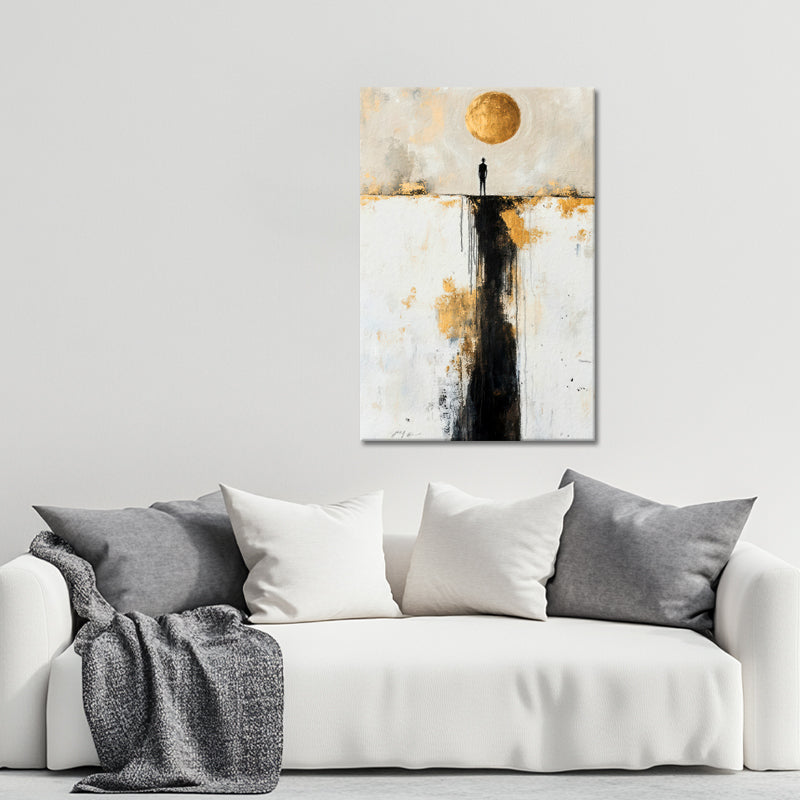 Mensch unter dem Goldenen Mond