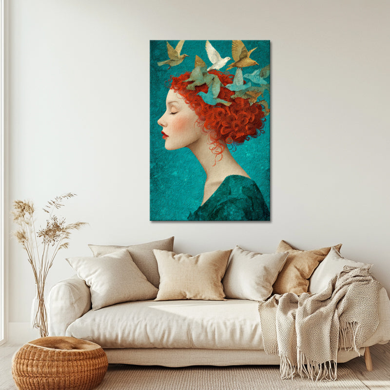 Träumerisches Frauenkunstwerk