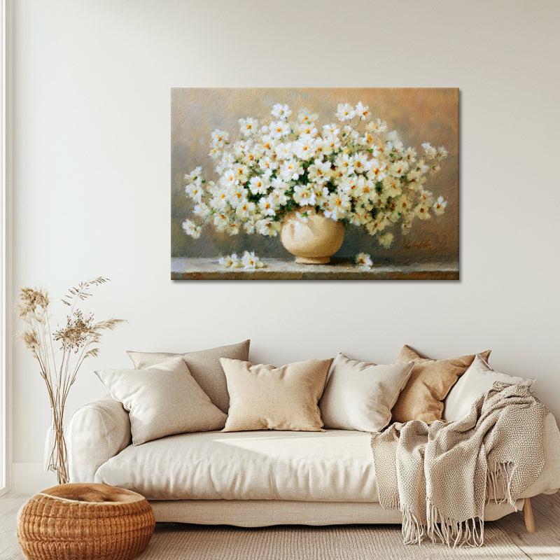 Weiße Blumen in einer Vase