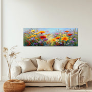 Panorama Buntes Blumenfeld