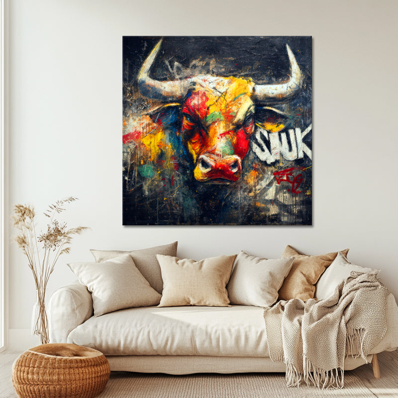 Stier in Pop-Art