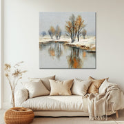 Winterlandschaft mit schönen Spiegelungen III