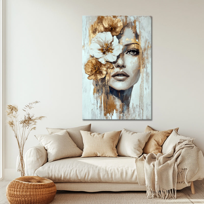 Goldene Blumenfrau