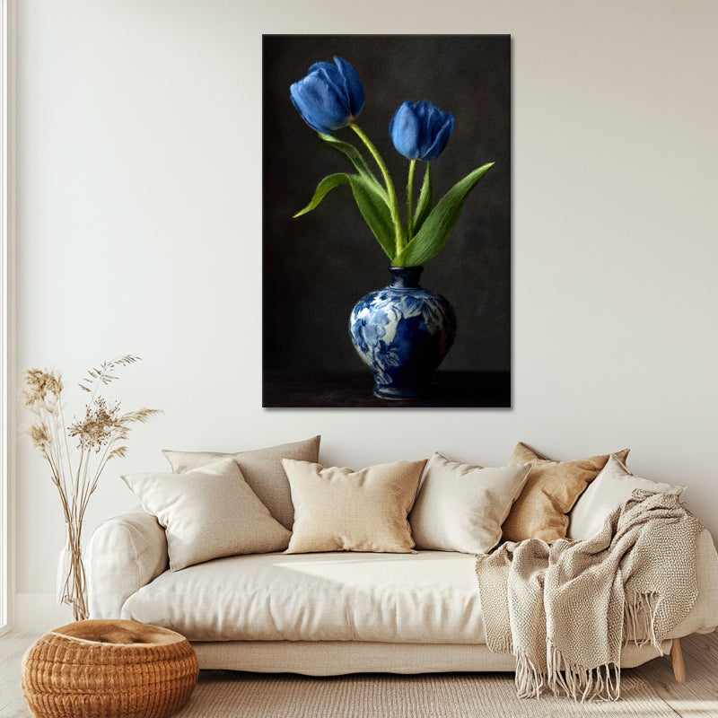 Zwei blaue Tulpen