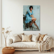 Blaue Kleid-Eleganz