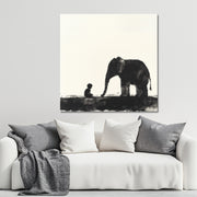 Junge mit Elefant