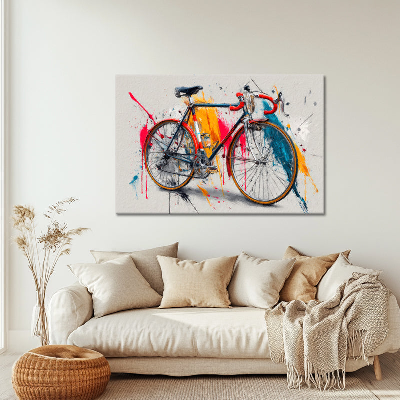 Altes Rennrad in Farbe