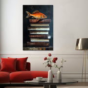 Bücher und Fisch