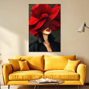 Dame mit Klatschmohn