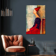 Jeanne Hébuterne in dunkler Kleidung - Amedeo Modigliani