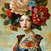 Frau mit Blumen